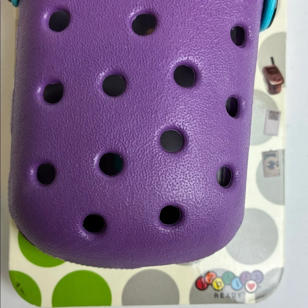 Crocs O Dial Cell Phone Case ID Money Holder NWT (No Lanyard) Purple & Teal